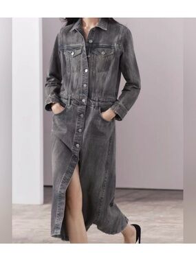ZARA Women’s Collection Denim Shirt Dress XS